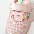 Toddler Wing Pattern Breathable Mesh Panel LED Sneakers Pink