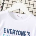 Toddler Boy Casual Letter Print Long-sleeve Tee White image 3