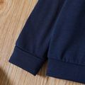 2pcs Toddler Boy Preppy style Faux-two Lapel Collar Bow tie Design Long-sleeve Shirt and Plaid Pants Set royalblue