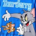 Tom and Jerry 2pcs Kid Boy Letter Characters Print Hoodie Sweatshirt and Pants Set Azure image 2