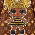 L.O.L. SURPRISE! Kid Girl Character Star Print Long-sleeve Dress Brown image 3