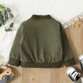 100% Cotton Baby Boy Button Front Army Green Long-sleeve Jacket Army green