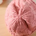 Baby / Toddler Simple Plain Cable Twist Knit Beanie Hat Pink