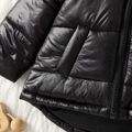 Baby Boy/Girl 3D Dinosaur Design Thickened Thermal Lined Quilted Long-sleeve Hooded Coat Black image 4