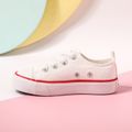 Toddler / Kid Solid Soft Sole Canvas Shoes (Letters on the heel and tongue of the shoe) (Random delivery of different soles) White image 5
