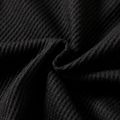 2pcs Kid Girl Allover Letter Print Sleeveless Dress and Black Cardigan Set Black image 5