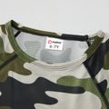 Activewear Moisture Wicking Kid Boy Camouflage Print Breathable Short Raglan Sleeve Tee CAMOUFLAGE