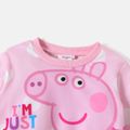Peppa Pig Toddler Girl Polka dots Letter Print Cotton Sweatshirt Lightpinkpurple