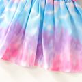 Baby Girl Tie Dye Ruffle Trim One Shoulder Cami Dress MultiColour
