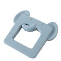 Food Grade Silicone Baby Teether Toy Creative Cartoon Elephant Shape Chew Toys Easy to Hold for Massage Gums Sensory Exploration Bluish Grey