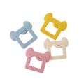 Food Grade Silicone Baby Teether Toy Creative Cartoon Elephant Shape Chew Toys Easy to Hold for Massage Gums Sensory Exploration Bluish Grey
