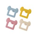 Food Grade Silicone Baby Teether Toy Creative Cartoon Elephant Shape Chew Toys Easy to Hold for Massage Gums Sensory Exploration Bluish Grey image 4