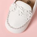 Baby / Toddler Floral Decor Slip-on Loafers Prewalker Shoes White image 3