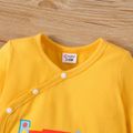 2-Pack Baby Boy 95% Cotton Long-sleeve Bus & Dinosaur Print Jumpsuits Set MultiColour