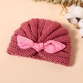 Baby / Toddler Bow Decor Knitted Beanie Hat Pink image 1