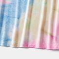 Letter Print Tie Dye Long-sleeve Hoodie Dress for Mom and Me Colorful image 5
