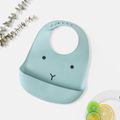 Food Grade Silicone Baby Bibs with Large Capacity  Food Catcher Pocket Waterproof Adjustable Soft Foldable Toddler Bib Turquoise image 3