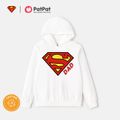 Superman Family Matching 100% Cotton Long-sleeve Graphic White Hoodies White image 2