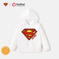 Superman Family Matching 100% Cotton Long-sleeve Graphic White Hoodies White image 4