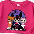 L.O.L. SURPRISE! Kid Girl 100% Cotton  Letter Print Crop Pullover Sweatshirt Pink