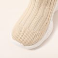 Toddler / Kid Letter Graphic Sock Sneakers Beige image 5
