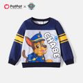 Paw Patrol Toddler Girl/Boy Letter Print Colorblock Striped Pullover Sweatshirt Blue image 1