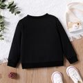 Toddler Girl/Boy Letter Print Pullover Sweatshirt Black