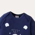 2-Pack Baby Boy 95% Cotton Long-sleeve Bear Print Rompers Set ColorBlock image 4