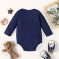 2-Pack Baby Boy 95% Cotton Long-sleeve Bear Print Rompers Set ColorBlock