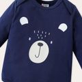 2-Pack Baby Boy 95% Cotton Long-sleeve Bear Print Rompers Set ColorBlock image 5
