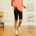 Activewear 4-way Stretch Kid Girl Solid Color High Elasticity Leggings Shorts Black