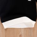 Toddler Boy Trendy Playing Card Print Colorblock Knit Sweater Black/White