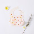 Food Grade Silicone Baby Bibs with Food Catcher Pocket Waterproof Adjustable Soft Foldable Toddler Bib Color-A image 1