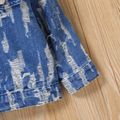Toddler Boy/Girl Trendy Ripped Denim Lapel Collar Jacket Blue image 5