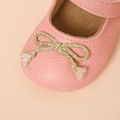 Baby / Toddler Tasseled Glitter Bow Decor Mary Jane Shoes Pink