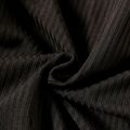 2pcs Kid Girl Ribbed Mock Neck Long-sleeve Black Tee and Wide Leg Paants Set Black image 5