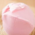 2-pack Baby Bow Decor Simple Plain Beanie Hat & Anti-scratch Glove Set Pink