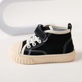 Toddler / Kid High Top Lace Up Velcro Canvas Shoes Black image 1