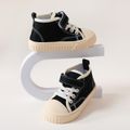Toddler / Kid High Top Lace Up Velcro Canvas Shoes Black image 3