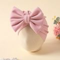 Bow Baby Turban Hat or Mom Headband (Not a set) Light Pink image 5