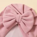 Bow Baby Turban Hat or Mom Headband (Not a set) Light Pink image 2