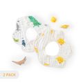 2-pack Petal Shape Baby Bibs 8 Layer Cotton Gauze Bandana Drool Bibs for Feeding & Drooling & Teething Multi-color image 1