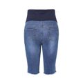 Maternity Ripped Knee Length Jeans BLUE image 3