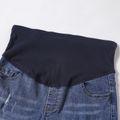 Maternity Ripped Knee Length Jeans BLUE image 5