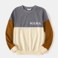 Family Matching Long-sleeve Letter Print Colorblock Spliced Sweatshirts Multi-color image 4
