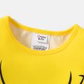 Looney Tunes 2pcs Kid Girl Character Print Tie Knot Long-sleeve Tee and Letter Print Leggings Set Yellow image 3