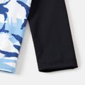 Activewear Toddler Boy Camouflage Print Splice Long-sleeve Tee Blue image 4
