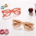 Toddler / Kid Fashion Heart Frame Decorative Glasses Beige image 2