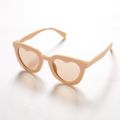 Toddler / Kid Fashion Heart Frame Decorative Glasses Beige