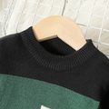 2pcs Toddler Boy Casual Colorblock Knit Sweater and Scarf MultiColour image 4